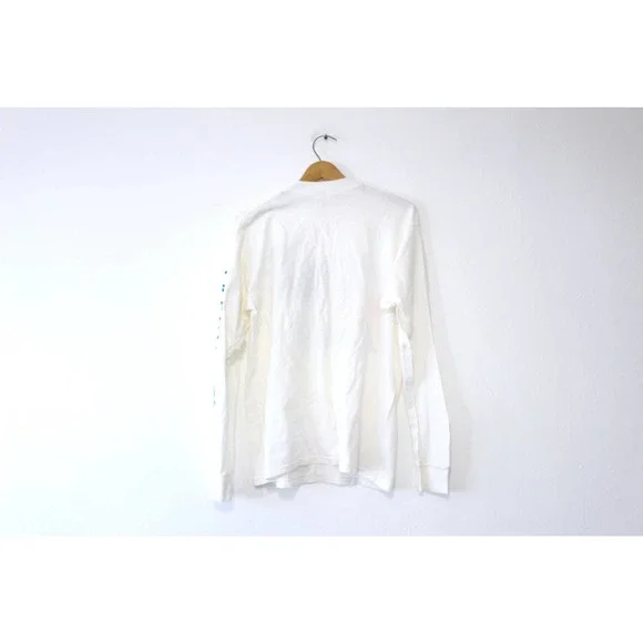 Vintage Ocean Waves Surfing Long Sleeve T Shirt Large - Picture 4 of 4